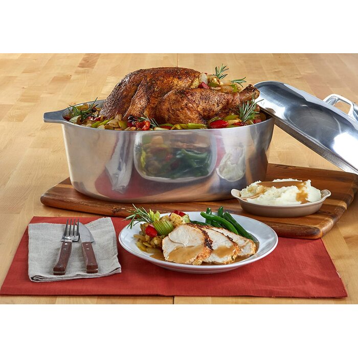 Imusa 18 In Cajun Classic Oval Covered Roaster Aluminum And Reviews Wayfair